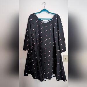 ANT Lipstick Scuba Dress W Pockets